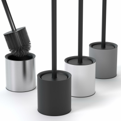 🚽🧼 Klobürste Silikon Edelstahl - Antibakterielle Toilettenbürste mit stilvollem WC Bürstenhalter Angebot bei HelloDeals