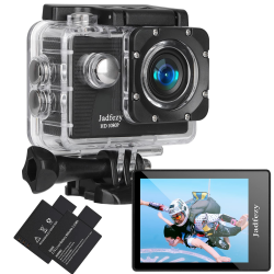 Action Kamera FHD 1080P/12MP 📸 Unterwasserkamera bis 30M 🌊 140 Grad Weitwinkel 🌄 Angebot bei HelloDeals