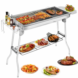 🔥 Sorlpv Holzkohlegrill Edelstahl, 100 x 33 x 71cm 🔥 Angebot bei HelloDeals