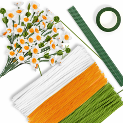 Daisy Blumenstrauß Pfeifenreiniger-Set 🌼 300 Stück Pfeifenputzer zum Basteln Angebot bei HelloDeals