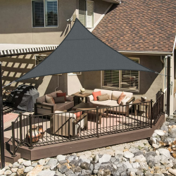 LOVE STORY Sonnensegel Dreieckig 3x3x3m Anthrazit 🌞 Wasserdicht und UV-Schutz Angebot bei HelloDeals