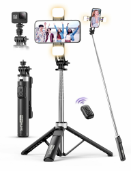 135CM Selfie Stick mit 2 Fülllicht 🤳🔦 Angebot bei HelloDeals