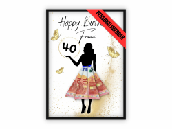 🎁 Dockyardos® Geldgeschenk zum 40. Geburtstag | Kreative Geschenkidee für Frauen und Mädchen Angebot bei HelloDeals