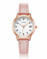 CIVO Damen Uhr Leder Damenuhr Analog Wasserdicht Klein Ziffernblatt Design Armbanduhr Frauen Quarz Datum Elegant Damenuhren ⌚🌟 Angebot bei HelloDeals