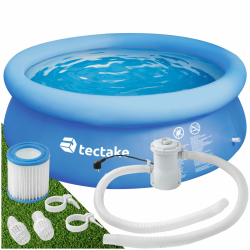 🏊‍♂️✨ Angebot: tectake® Swimming Pool für Garten - Ø 300 x 76 cm Angebot bei HelloDeals