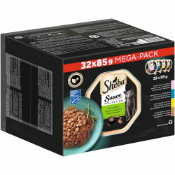 🐱 SHEBA Schale Nassfutter Multipack Mega-Pack Sauce Collection 🐟🍗 32 x 85g Angebot bei HelloDeals