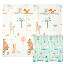 👶🌈 CCLIFE Krabbelmatte Baby Spielmatte Kinder 196x176x1cm 🧸 Angebot bei HelloDeals