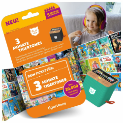 🐯🎶 TigerMedia Tigertones-Ticket 3 Monate | Über 20.000 Hörspiele & Hörbücher Angebot bei HelloDeals