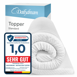 Dailydream Viscoelastischer Matratzentopper “Model M“ mit Memory Foam Effekt, 140x200x5cm, Edition Standard 🌙🛌 Angebot bei HelloDeals