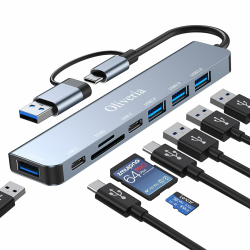 USB C Hub 3.0, 8 in 2 Multiport Adapter Mit SD&TF Kartenleser, 3.0&2.0 Ports, Typ C Anschluss für MacBook Air/Pro, Galaxy, iPad, Windows Angebot bei HelloDeals