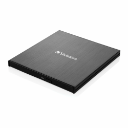 Verbatim Externer Slimline Bluray Writer mit USB 3.2-Kabel, externer DVD und Bluray Brenner, ideal für Notebooks und Computer ohne Laufwerk, Bluray Player & DVD Drive für Wiedergabe in Ultra HD 4K Angebot bei HelloDeals