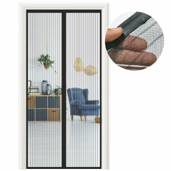 Meet Beauty Fliegengitter Balkontür 85x220cm | Magnet Fliegengitter Tür Ohne Bohren | Schwarzes Insektenschutzgitter für Tür & Balkon, Schützt vor Fliegen, Mücken & Insekten 85x220cm Schwarz Angebot bei HelloDeals