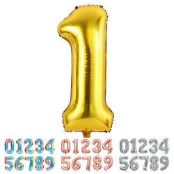 Ponmoo Luftballon Zahl 1 Gold, Riesen Nummer 0 1 2 3 4 5 6 7 8 9 10-19 20-29 30-39 40 50 60 70 80 90 100, groß Folienballons für Hochzeit Jubiläum, Geburtstagsballons Party Dekoration *Gold Zahl 1 Angebot bei HelloDeals