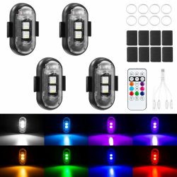 Strobe Drone Light,4 Stück Fernbedienung Blitzlicht,Aircraft Strobe Lights,Drohnen-Antikollisionslichter,Blitzlicht mit Fernbedienung,Drahtloses LED-Blitzlicht,für Drohne Angebot bei HelloDeals