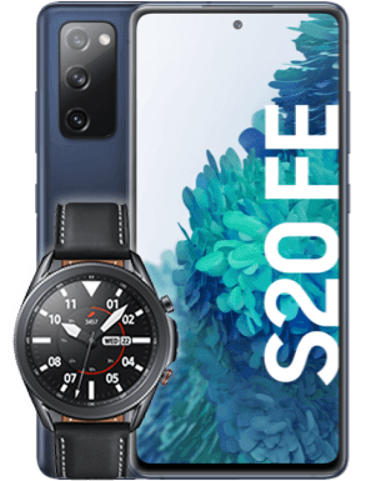 Weihnachtsdeal  |  Samsung Galaxy S20 FE mit Watch3 mit Vertrag  | O2 Free L Boost Partnerkarte mit 120 GB | für 44,99€ mtl.