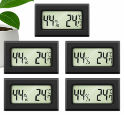 MAVORI® 5 x Thermo Hygrometer mini digital - 2 in 1 Temperatur und Luftfeuchtigkeitsmesser - Mini Thermometer und Hydrometer Feuchtigkeit digital - präzise Messwerte - inkl. Batterien Angebot bei HelloDeals