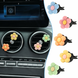 6 Stück Auto Diffuser, Mehrfarbig Auto lufterfrischer Bunte Duftstecker Auto Gänseblümchen Blume Car Essentials Car Decoration Zubehör für Auton Wohnzimmer Büro Angebot bei HelloDeals
