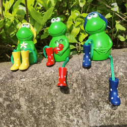 Deko Garten Frosch Figuren, 3 Stück Gartendeko Statue, Tiere Ornament Gartenfigur Für Außen, Harz Statue Bauernhof Balkon Wohnzimmer Office Deko (B) Angebot bei HelloDeals