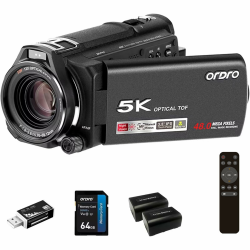 ORDRO XV80 5K Live-Streaming-Camcorder, 12-Fach optischer Zoom, 48 MP, Vlogging-Kamera für YouTube, Fotorekorder-Kamera Angebot bei HelloDeals