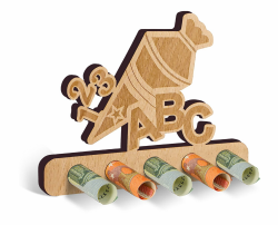 Giftota Einschulung Geldgeschenk Holz mit ABC Zuckertüte 123, Geschenk Einschulung Junge Mädchen, Schulanfang Geschenke Angebot bei HelloDeals