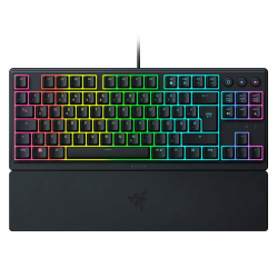 Razer Ornata V3 Tenkeyless - Kompakte Flache Gaming-Tastatur (Mecha-Membran-Switches, Tastenkappen mit Anti-UV-Beschichtung, Beleuchtete Separate Medientasten) QWERTZ DE-Layout | Schwarz Angebot bei HelloDeals