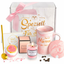 YiksunMY Muttertagsgeschenk, Muttertagsgeschenke für mama, Geschenke für Mama, Geburtstagsgeschenk, Geschenk für Weihnachten, Muttertag Geburtstag, 340 ml Rosa Marmor Kaffeetassen Bechersets Angebot bei HelloDeals