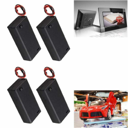 4 Stück 2×1.5V 3V AA Kunststoff Batteriehalter mit Hülle, Anschlusskabel und EIN/AUS Schalter, 2X Mignon 'AA', AA Batterie Halterung Angebot bei HelloDeals