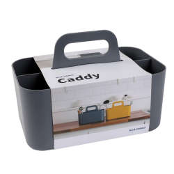 BLUE GINKGO Stapelbarer Organizer-Caddy – Tragbare Aufbewahrung aus Korea für Bad, Büro, Bastel- oder Schulbedarf (Rechteckig, Grau) Angebot bei HelloDeals