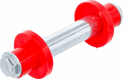 BGS Diy 81951 | Achsen-Satz für Schubkarrenrad | 128 mm | Ø 20 mm | mit 2 Distanzhülsen Angebot bei HelloDeals