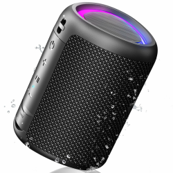 Bluetooth Lautsprecher Kleine Musikbox Bluetooth 5.3 15W mit TWS Modus RGB Lichtern 30 Meter Reichweite 15 Stunden Spielzeit AUX & TF Karten Kompatibilität IPX5 Wasserdicht Angebot bei HelloDeals