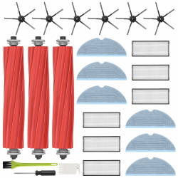 RUKHOOL Zubehör für Roborock S7 S7 Plus S7 Pro Ultra S7 Max Ultra S7 Maxv Ultra Ersatzteile für Roborock S7 Zubehörset 6 HAPE Filter 6 Wischtücher 3 Hauptbürste 6 Seitenbürsten Angebot bei HelloDeals