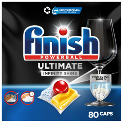 Finish Ultimate Infinity Shine Citrus Spülmaschinentabs – Geschirrspültabs für ultimative Reinigung, Fettlösekraft und Glanz mit Schutzschild – Sparpack mit 80 Tabs Angebot bei HelloDeals