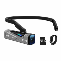 ORDRO EP7 Camcorder 4K FPV Vlog Freisprech-Camcorder Kopf Tragbare Videokamera 30FPS WiFi-Kamerarecorder mit integriertem 2-Achsen-Gimbal, Fernbedienung und 64 GB MicroSD-Karte Angebot bei HelloDeals