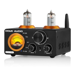 Douk Audio ST-01 PRO HiFi-Verstärker, 200W Mini Röhrenverstärker mit Bluetooth 5.0, VU-Messer, USB DAC Koaxialer/optischer Eingang (ST-01PRO) Angebot bei HelloDeals