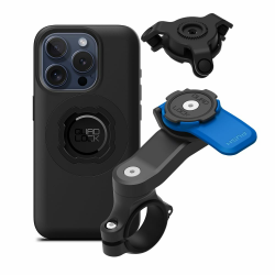 QUAD LOCK Lenker Handyhalterung für Motorrad mit Vibrationsdämpfer und MAG Hülle für iPhone 15 Pro Angebot bei HelloDeals