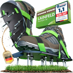 LAINFELD Nagelschuhe mit Klettverschluss | Rasenbelüfter + Estrichschuhe | Rasenlüfter Vertikutierer für Rasen belüften Aerifizierer Garten Schuhe Angebot bei HelloDeals