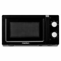 MEDION Mikrowelle (20 Liter, 700 Watt, klein kompakt und platzsparend, 5 Mikrowellenstufen, Auftaufunktion, Timerfunktion, MD11475) schwarz Angebot bei HelloDeals