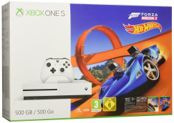 MS Xbox One S 500GB FH3 Hot Wheels Bundle Angebot bei HelloDeals