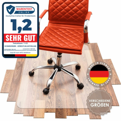 Bürostuhl Unterlage versch. Größen - Bodenschutzmatte für Schreibtischstuhl Antirutsch in milchweiß | Made in Germany (90x120cm) Angebot bei HelloDeals