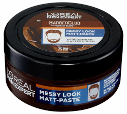 L'Oréal Men Expert Messy Look Matt Paste für Männer, Haar Styling Wax für einen starken Halt, Herren Haarwachs Pomade für ein mattes Finish, Barber Club, 1 x 75 ml Angebot bei HelloDeals