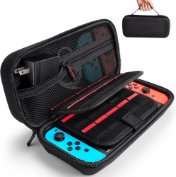 Tasche Kompatibel mit Nintendo Switch/Switch OLED, Harte Tragetasche Hülle Case für die Nintendo Switch/Switch OLED, Schutzhülle mit Aufbewahrung für 20 Spiele, Konsole & Zubehör - Schwarz Angebot bei HelloDeals