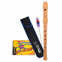 Voggy's Blockflöten-Set (dt. GW): Ahornflöte, Tasche, Wischer + Buch im Karton Angebot bei HelloDeals