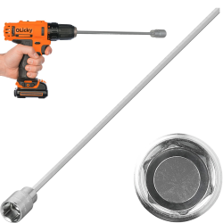 Wohnwagen Kurbel für Akkuschrauber, Verlängerung Kurbel Mit 19mm Nuss für Kurbelstützen Länge 30cm, Akkuschrauber-Bits für Caravan-Wagenheberständer Angebot bei HelloDeals