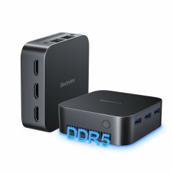 Blackview MP80 Mini PC Intel Alder Lake N97 (bis zu 3,6 GHz) 16GB LPDDR5 RAM 512GB M.2 SSD, Mini Computer, 4K UHD Desktop PC, DREI HDMI, Gigabit Ethernet, 5G WiFi, für Business/Heimkino Angebot bei HelloDeals