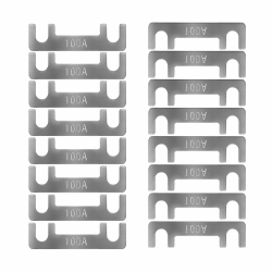 HYRYC Streifensicherungen Blattsicherung Flachsicherungsstreifen 16 Stk Auto Sicherung 30A-125A Maximale Spannung bis 32V, für PKW Wohnmobil (100A) Angebot bei HelloDeals