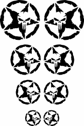 Autoaufkleber Totenschädel Aufkleber Set Motorrad Totenkopf Rund Skull Sticker Motocross 8 Stück Schädel (Matt Schwarz) Angebot bei HelloDeals