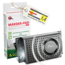 GARDIGO® Marder-Frei Dual | Marderschreck Auto | Mobile Marderabwehr für KFZ, Haus, Dachboden, Garage | Ultraschall und Blitzlicht | Anschluss an 12V Autobatterie oder Batteriebetrieb möglich Angebot bei HelloDeals