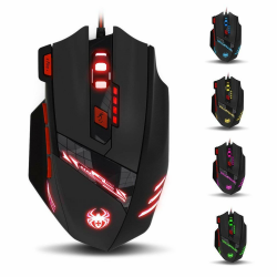T90 Gaming Maus 9200 DPI, 8 Programmierbare Tasten, Multi-Modi LED, USB Gaming Maus, Gewichtstuning für Pro Gamer Angebot bei HelloDeals