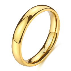 Zakk Ring Damen Herren 2mm 4mm 6mm Titan Poliert Schmal Ringe Verlobungsringe Ehering Hochzeitsringe Gold-4mm 63 (20.1) Angebot bei HelloDeals