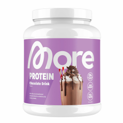 MORE Protein, Trinkschokolade, 600 g, Mix aus Whey Konzentrat und Casein ideal zum Muskelaufbau und -erhalt, mit Laktase - made in Germany Angebot bei HelloDeals